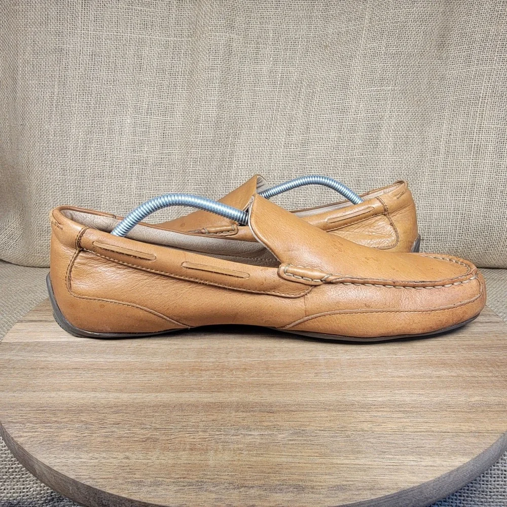 Sperry Top-Sider Brown Leather Driving Loafers Moc Toe Slip On Casual Men's 12M